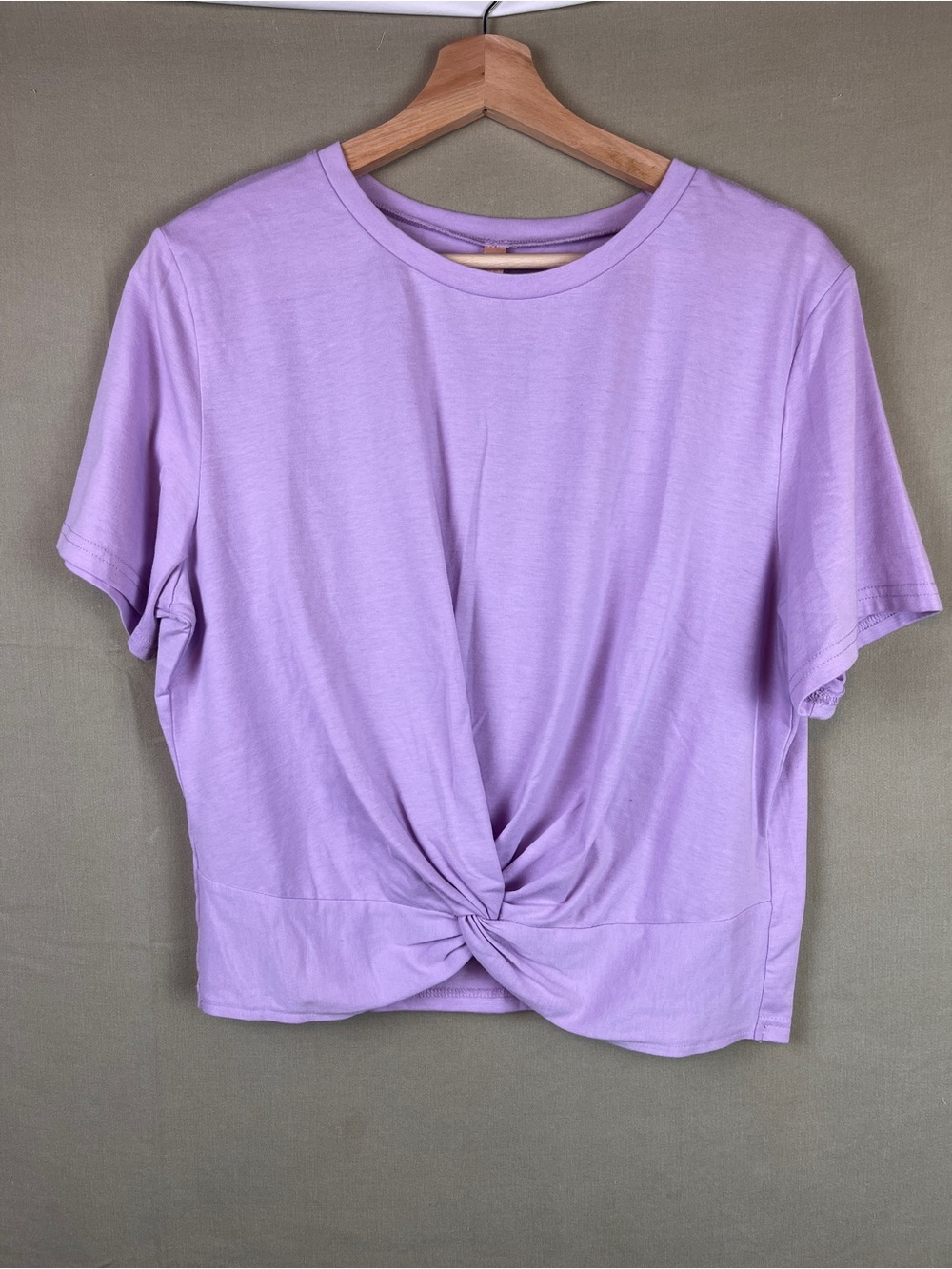 Lilac Twist-Front Women’s Short Sleeve Tshirt